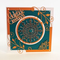 Tonic, ponsen en embossing sjabloon, sneeuwvlok