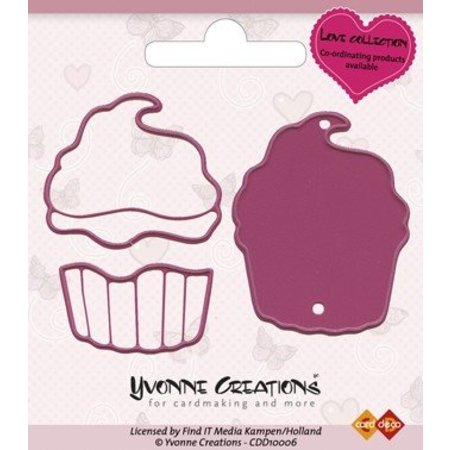 Yvonne Creations Yvonne Creations - Cut & Relieff Die - Kjærlighet Cupcake