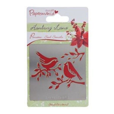 Docrafts / Papermania / Urban Henbury poinsettia corsia (pettirossi), 75x75mm