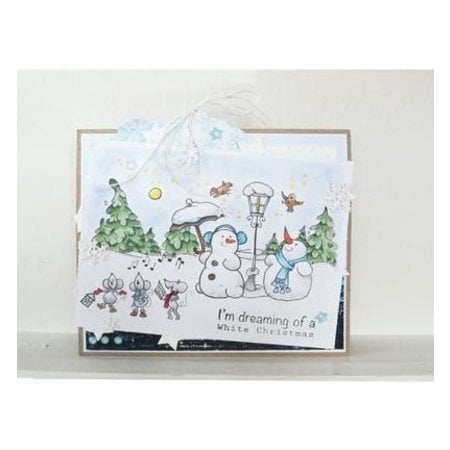 Marianne Design timbre transparent: Snowmen