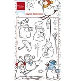 Marianne Design timbre transparent: Snowmen