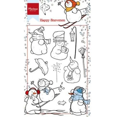 Marianne Design timbre transparent: Snowmen