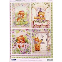 A4 Die cut 3D + 1 background sheets: Bears