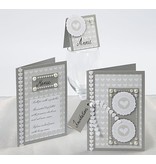KARTEN und Zubehör / Cards Tamanho do cartão 10,5 x15 cm, 10 Set seleção: ouro, prata ou cor de creme