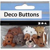 Motif Buttons, 20-25 mm, dogs, 7 pcs.