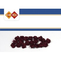 20 petites roses rouge foncé