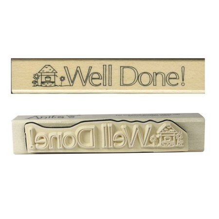 Stempel / Stamp: Holz / Wood "Well done!"