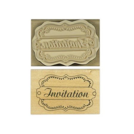 Stempel / Stamp: Holz / Wood "Invitasjon"