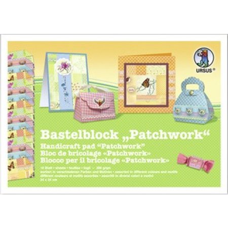 DESIGNER BLÖCKE  / DESIGNER PAPER Bloc Crafting "Patchwork", bloc = 16 feuilles,