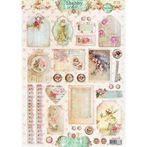 Shabby Chic, feuille A4 de t