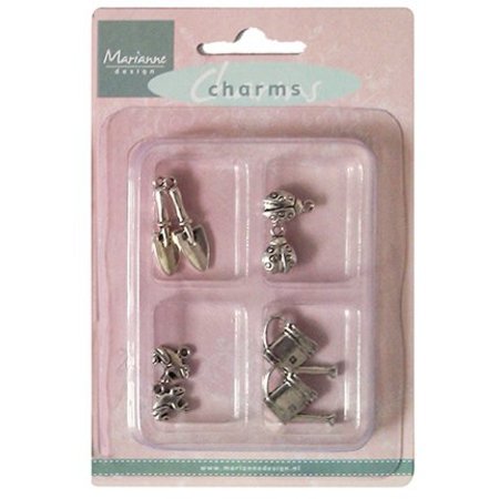 Embellishments / Verzierungen Charms in metallo, tema Giardino