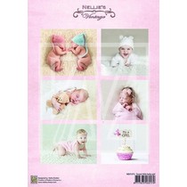 1 Bilderbogen A4: doux bébé fille