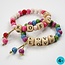 Kinder Bastelsets / Kids Craft Kits Bastelset: 1 bracciale con perline di legno e le lettere perle