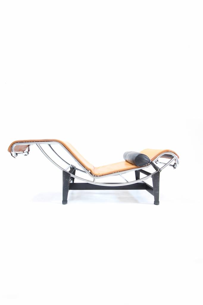 Originele vintage Corbusier Chaise Longue in bruin leder