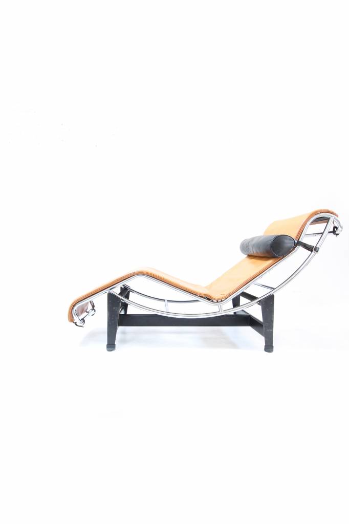 Originele vintage Corbusier Chaise Longue in bruin leder