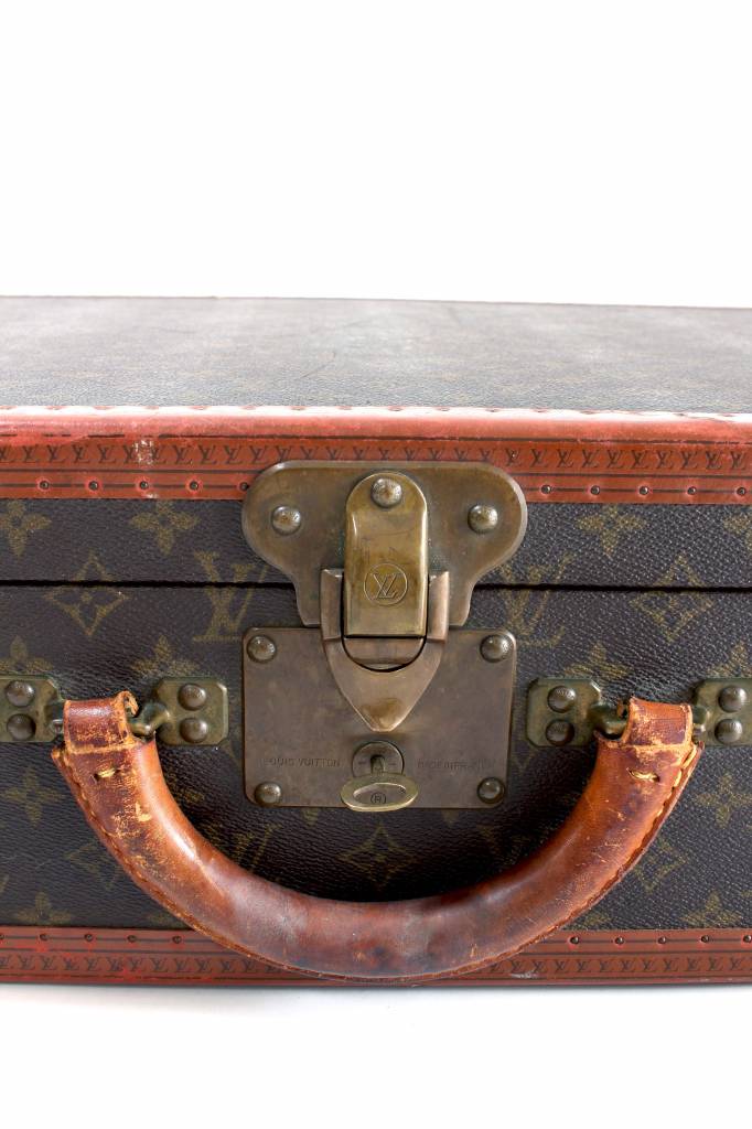 Original vintage Louis Vuitton suitcase monogram canvas