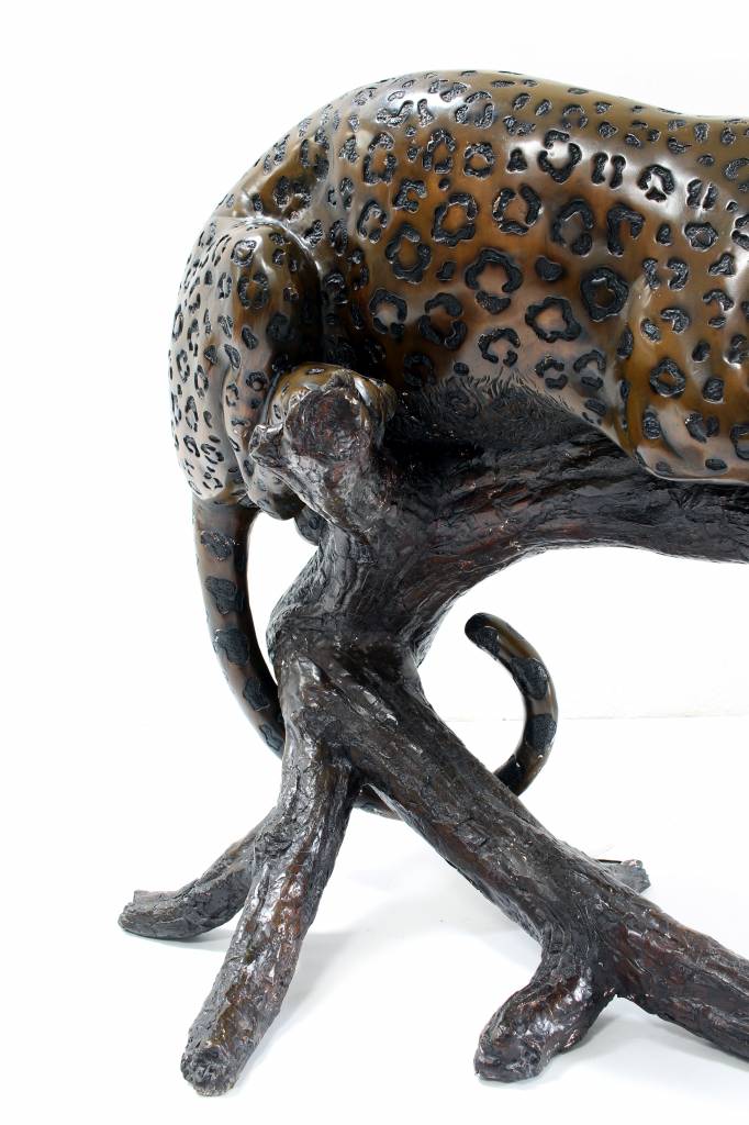 Large bronze leopard