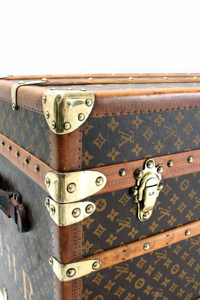 Old Louis Vuitton travel trunk 1920 with monogram