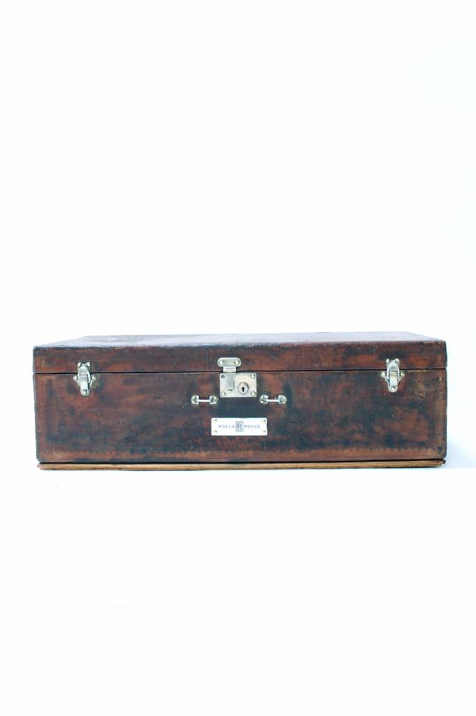 Vintage Leather Louis Vuitton car trunk rolls royce