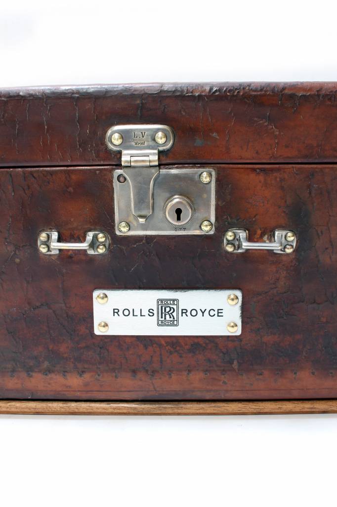 Vintage Leather Louis Vuitton car trunk rolls royce