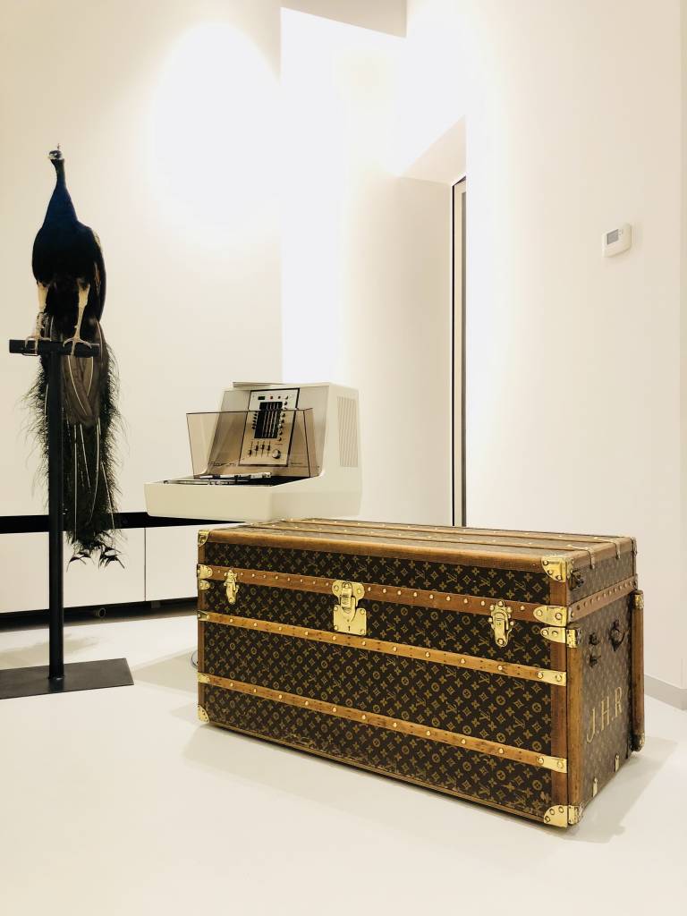 Old Louis Vuitton travel trunk 1920 with monogram