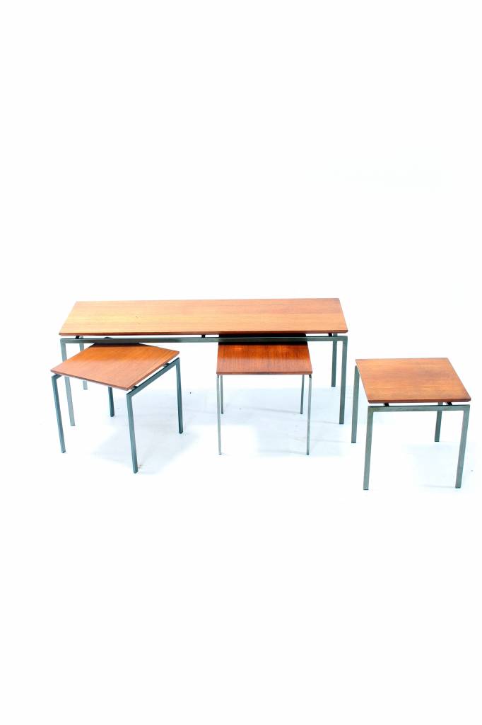 Cees Braakman vintage side tables from the 50s for pastoe