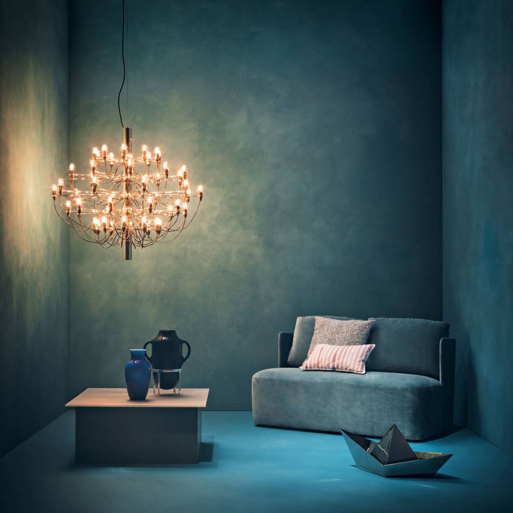 Gino Sarfatti chandelier in messing eerste productie