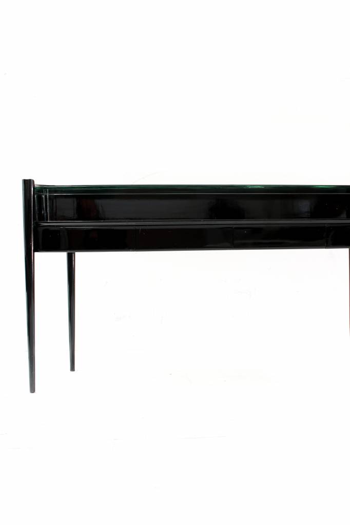Art-Deco sidetable in zwarte piano lak