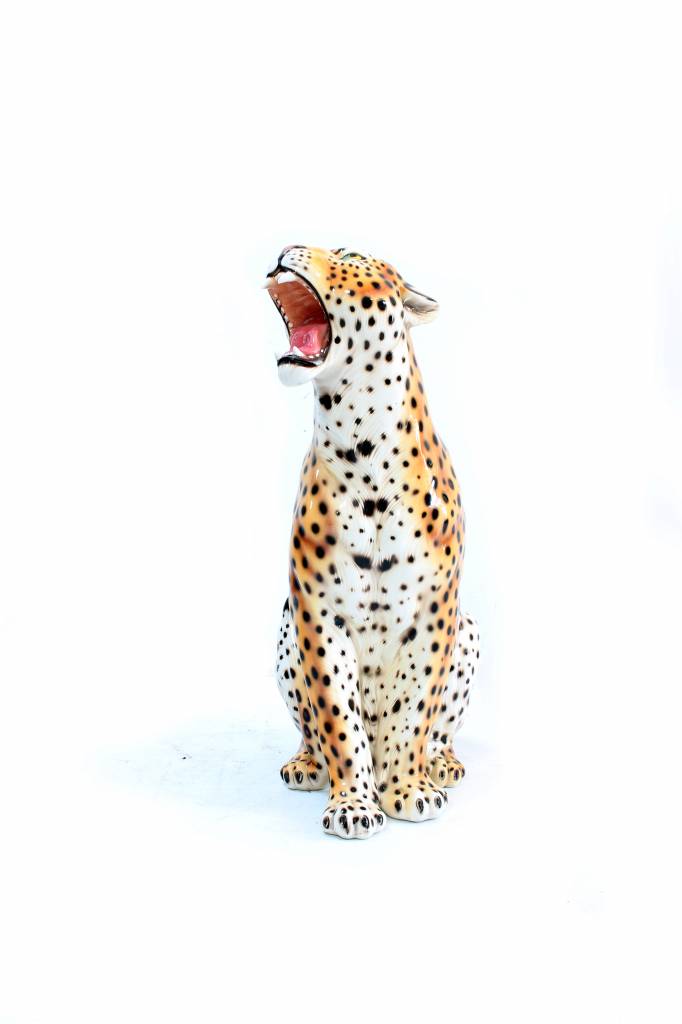 Large ceramic leopard