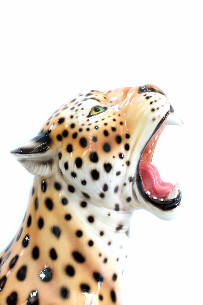 Large ceramic leopard