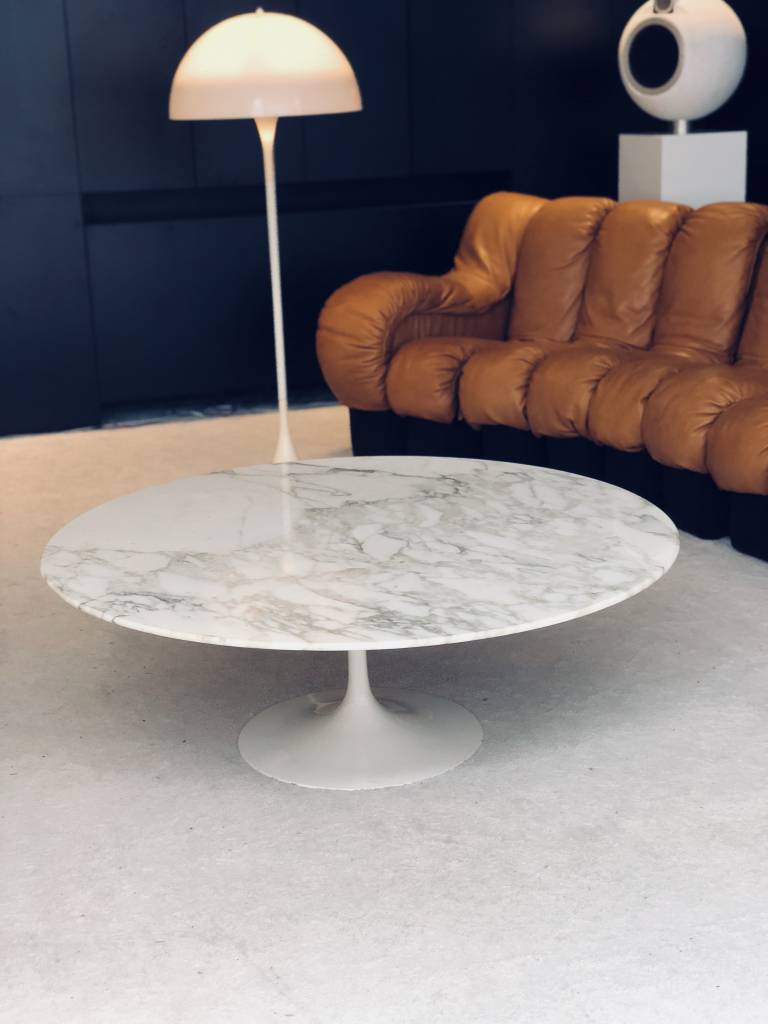 Redding Tips paneel Knoll Eero Saarinen marmeren salontafel - HET HUIS VAN WAUW