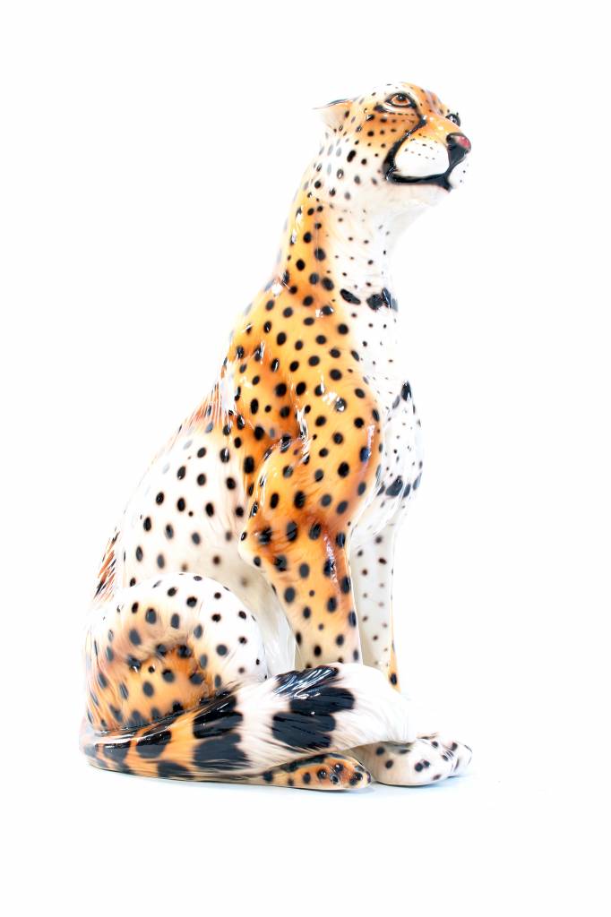 LEOPARD IN PORCELAIN CERAMIC CIRCA 1970