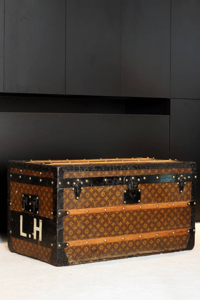 Vintage large antiques Louis Vuitton suitcase - THE HOUSE OF WAUW