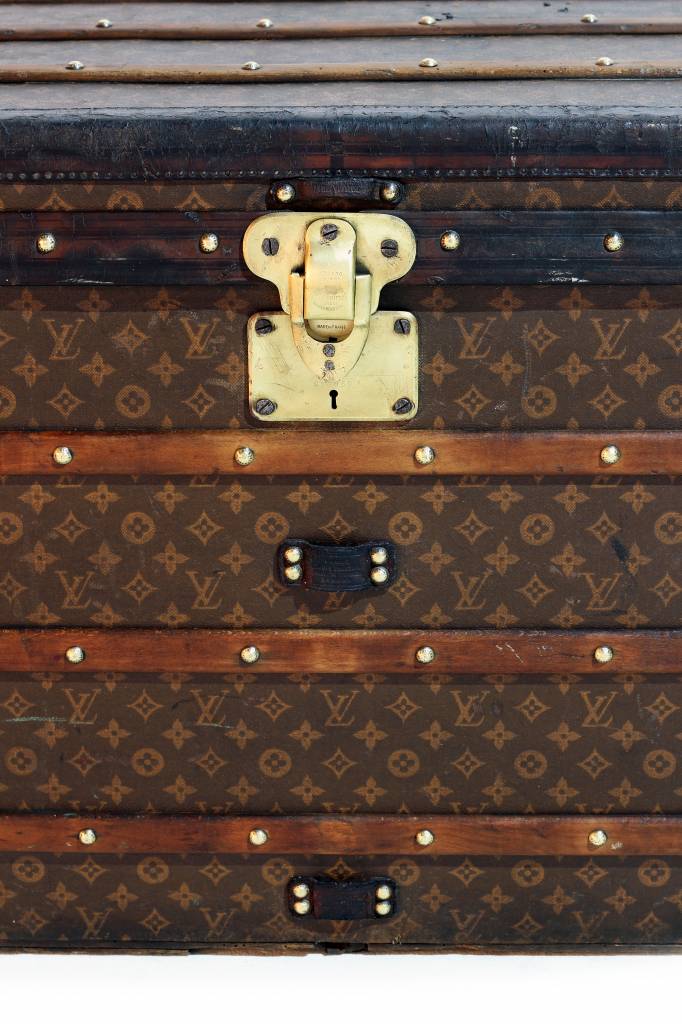 Vintage grote antieken Louis Vuitton koffer