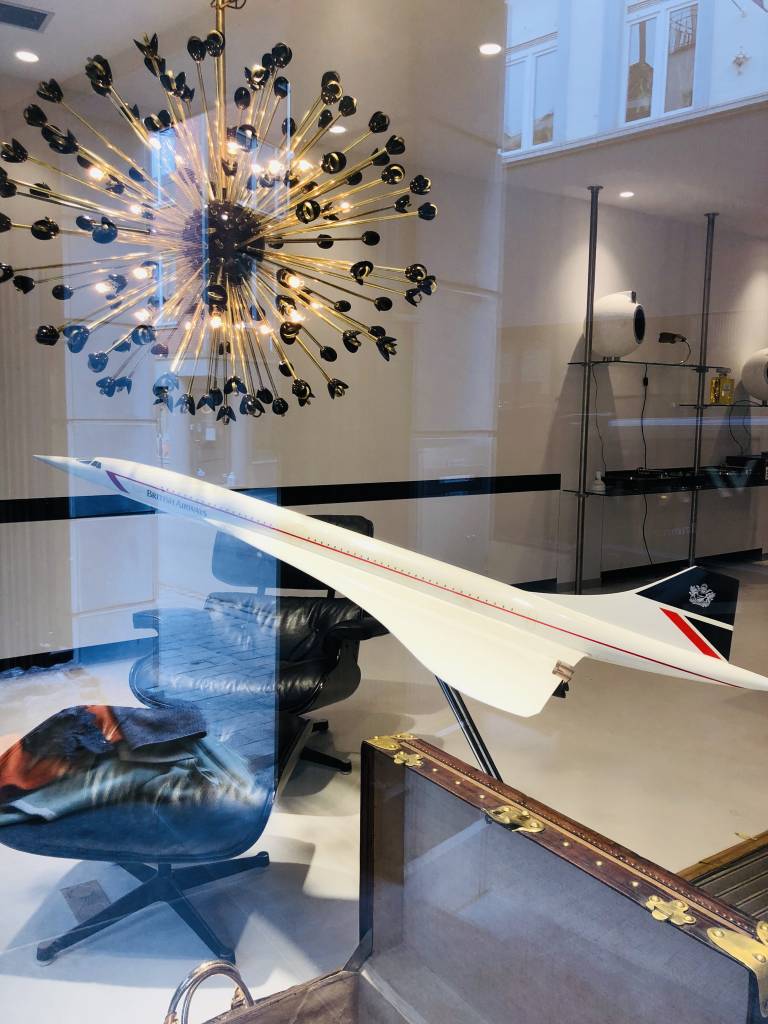 Large scale model of the Concorde aircraft