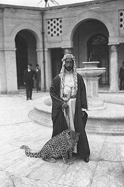 Antique couple leopard sculptures in 19TH CENTURY ceramics