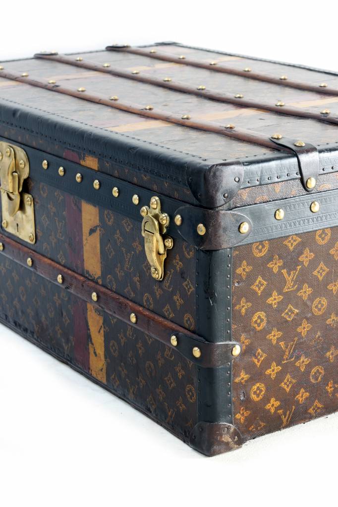 Lage oude Louis Vuitton koffer monogram 1920