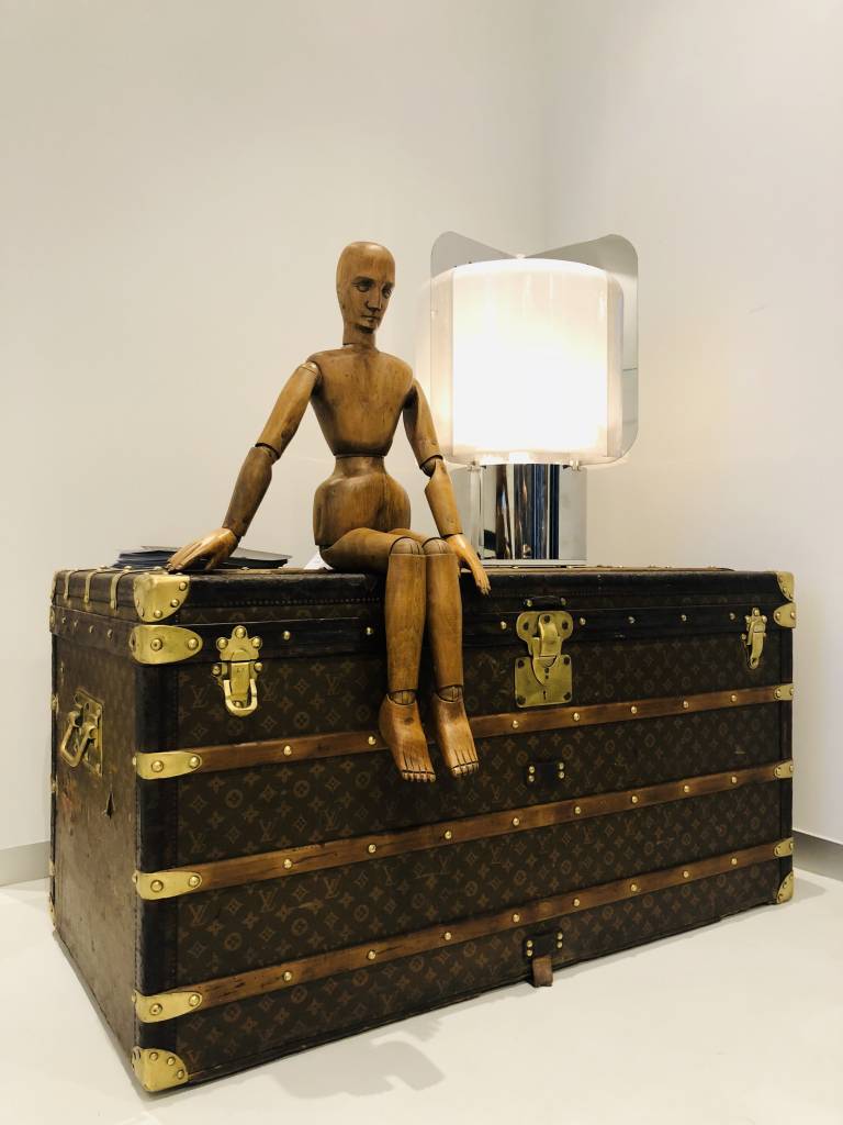 Vintage grote antieken Louis Vuitton koffer