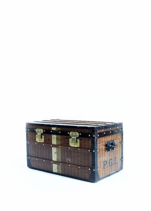 Louis Vuitton trunk malle cabine I Lovely orange - THE HOUSE OF WAUW