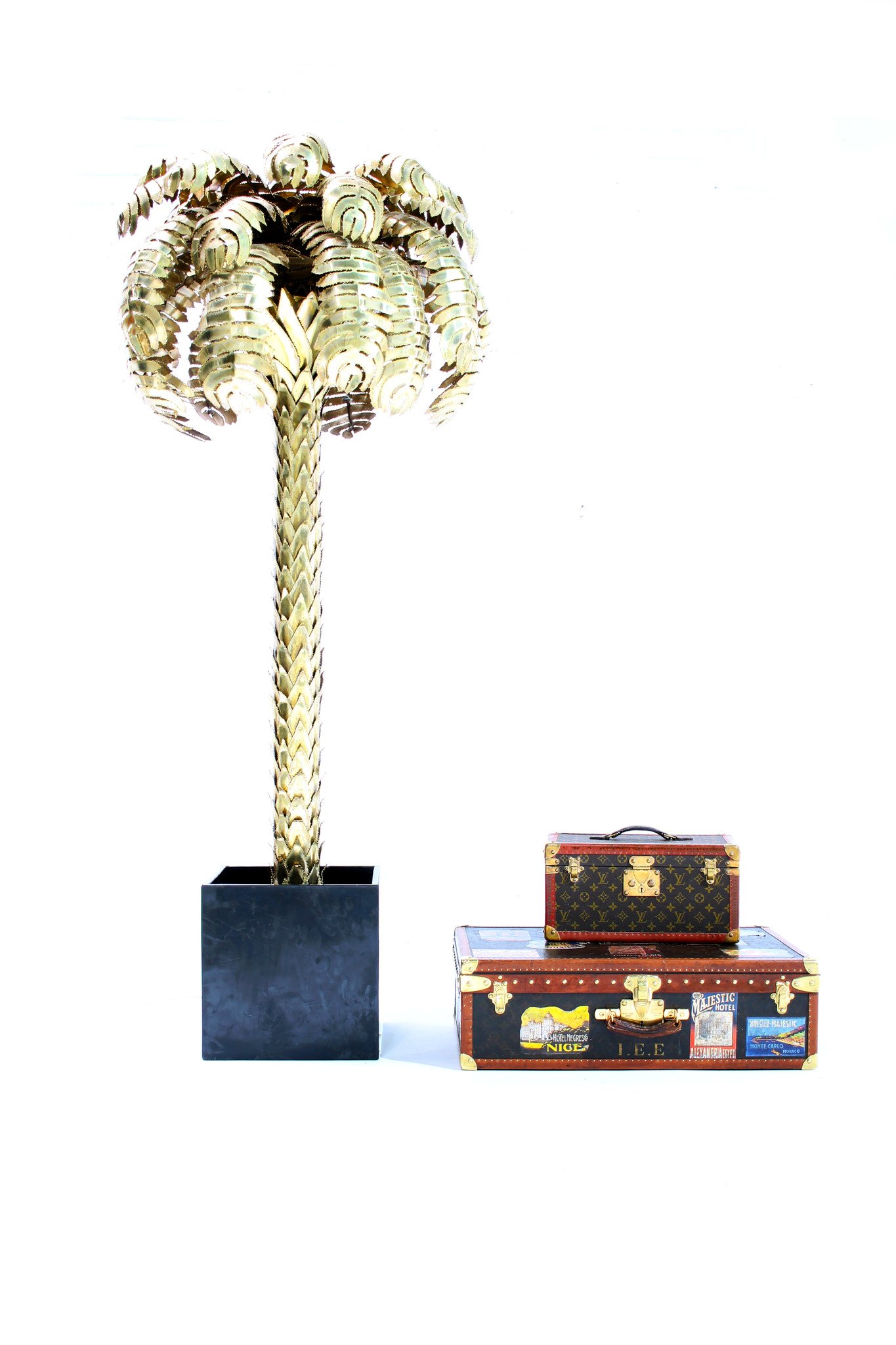 Palm tree floor lamp by Maison Jansen