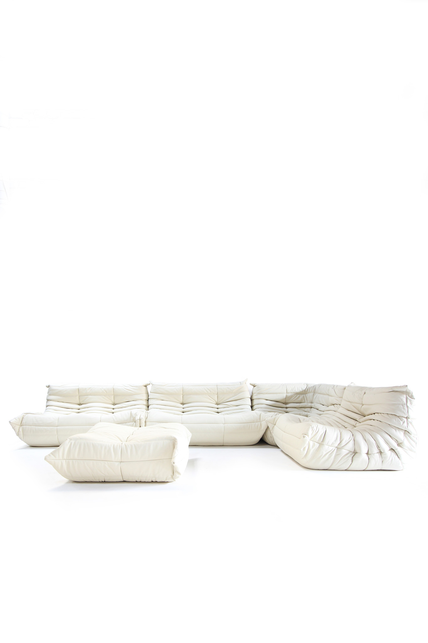 Leather "Togo" salon set by Michel Ducaroy for Ligne Roset