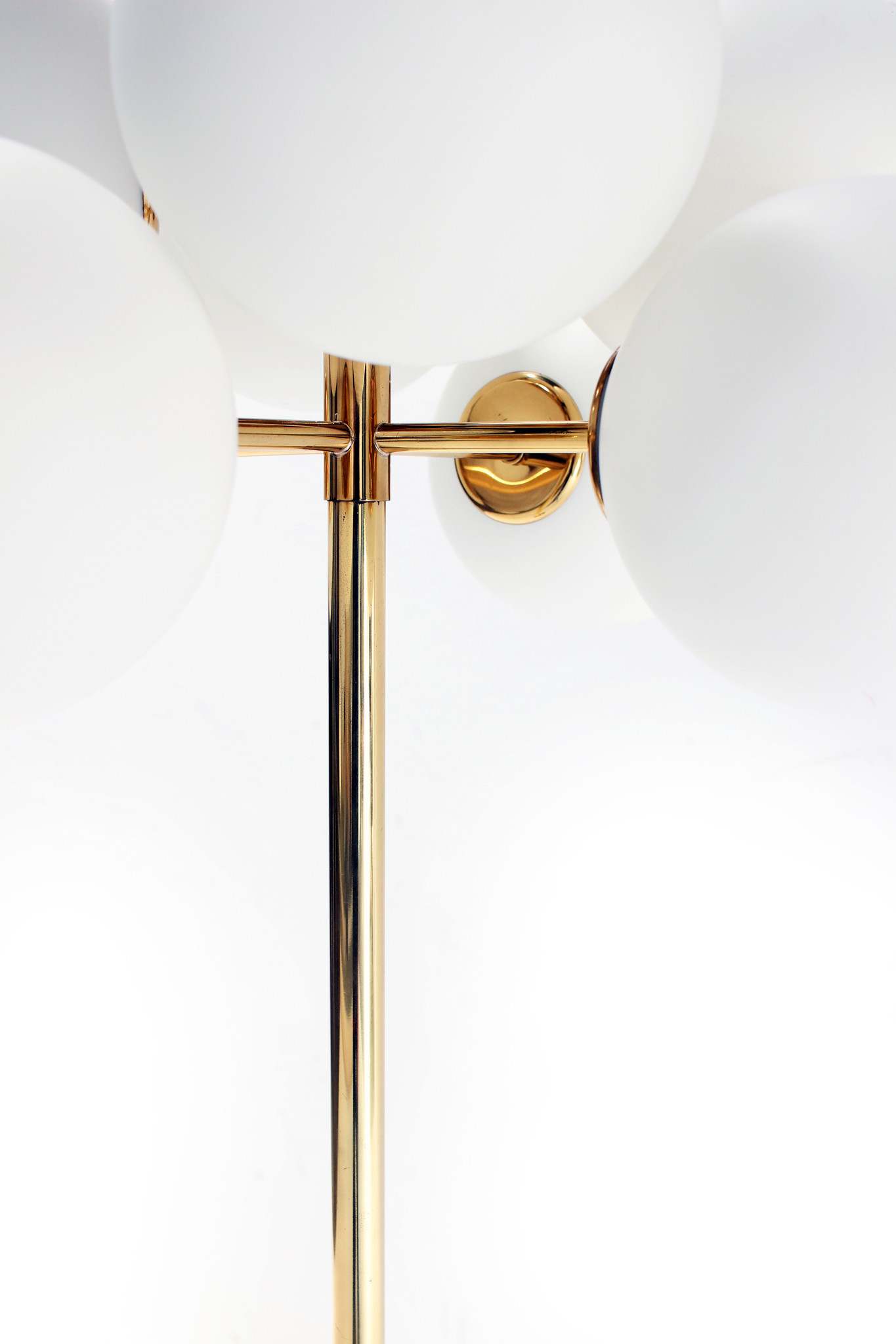 Brass floor lamp by Max Bill For Temde 1960s