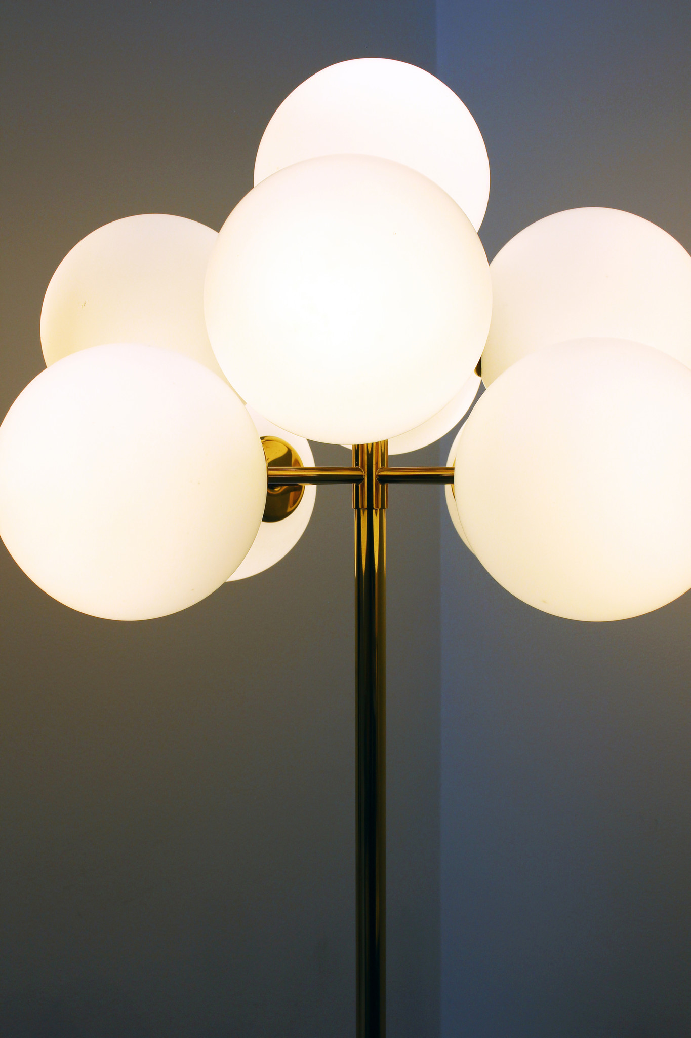 Brass floor lamp by Max Bill For Temde 1960s