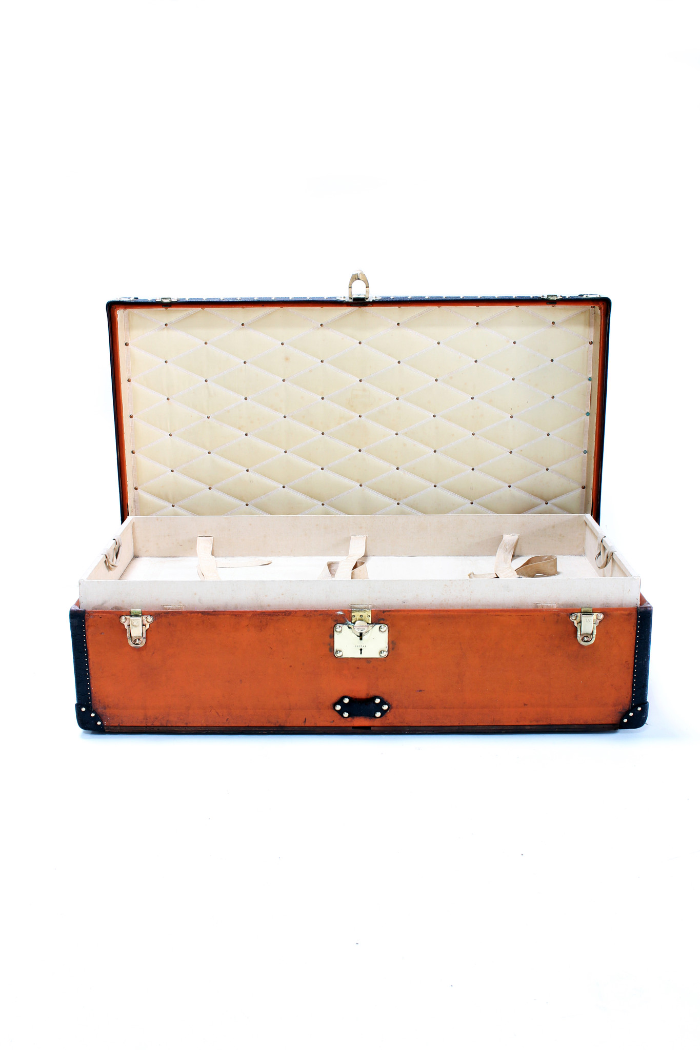 Louis Vuitton trunk malle cabine I Lovely orange - THE HOUSE OF WAUW