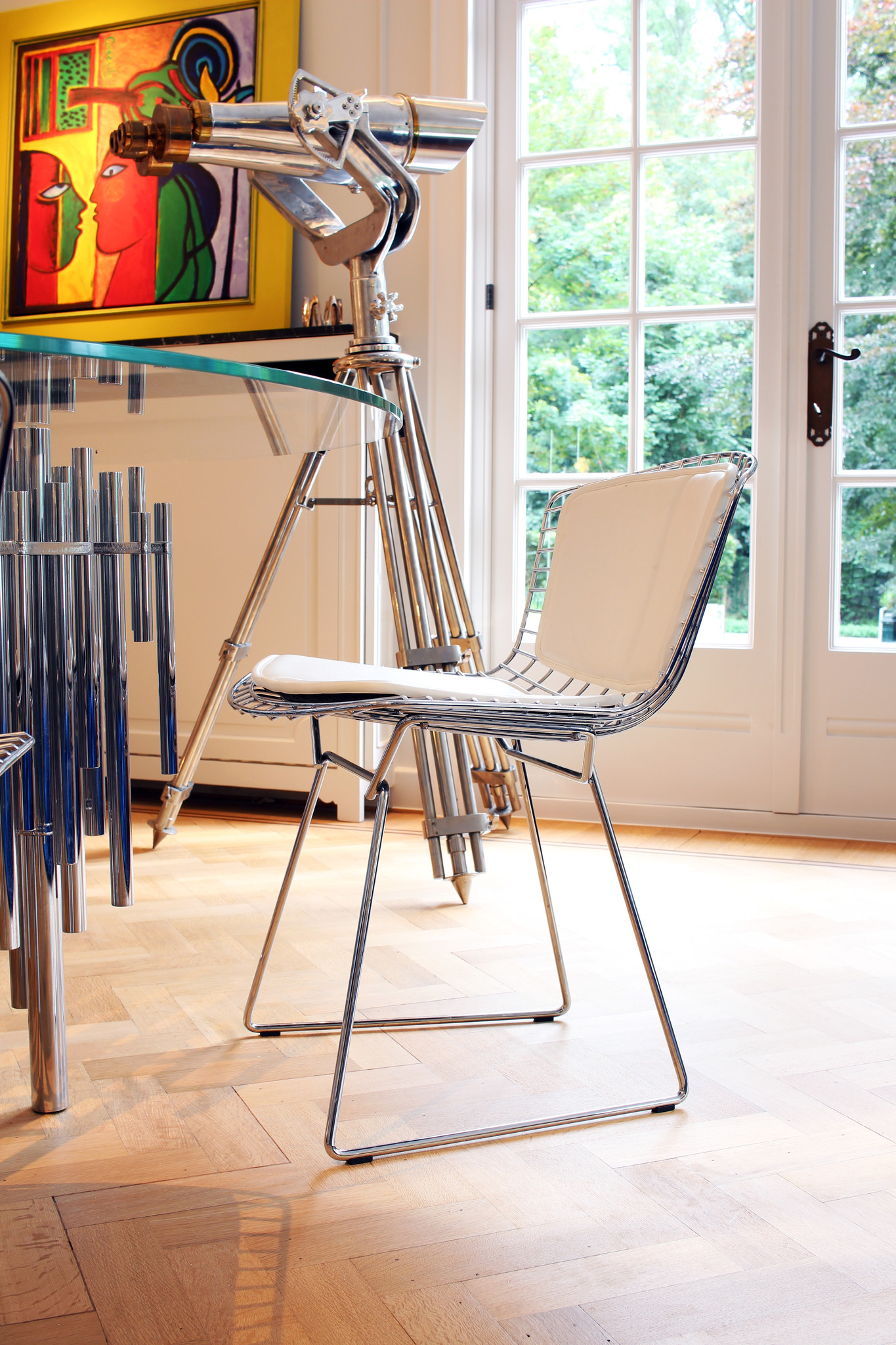 4 Bertoia stoelen door Harry Bertoia voor Knoll