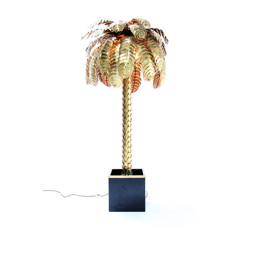 XXL Maison Jansen palm tree lamp