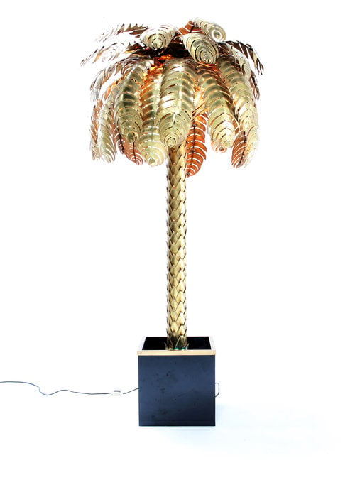 XXL Maison Jansen palm tree lamp