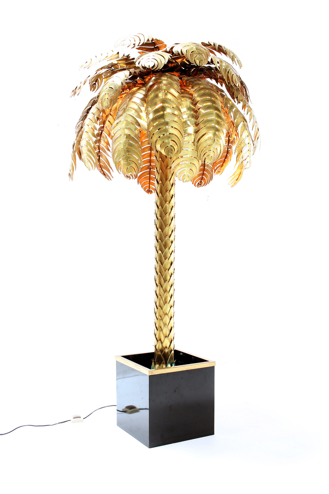 XXL Maison Jansen palm tree lamp