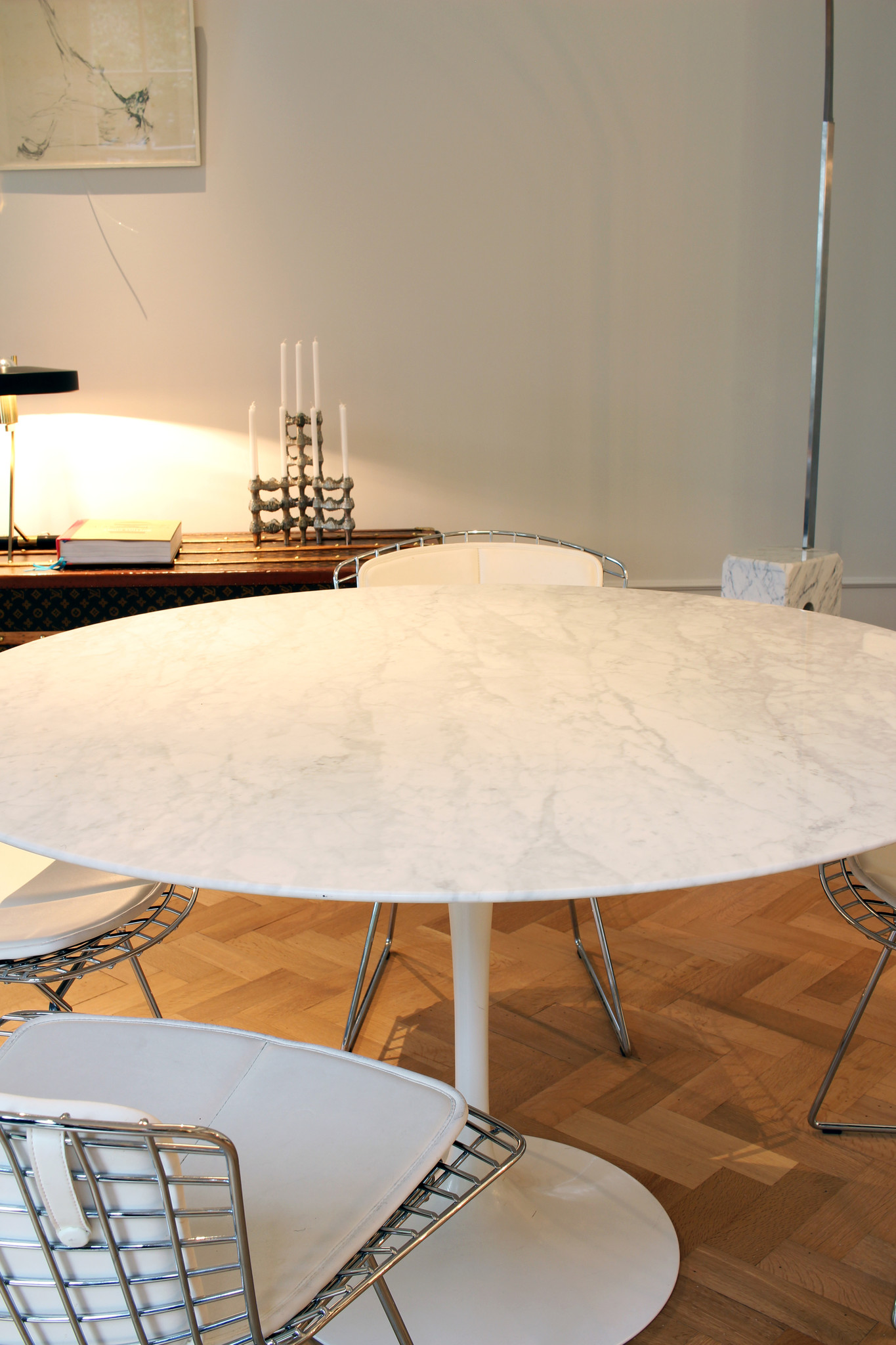 Marble vintage Knoll table 120 cm