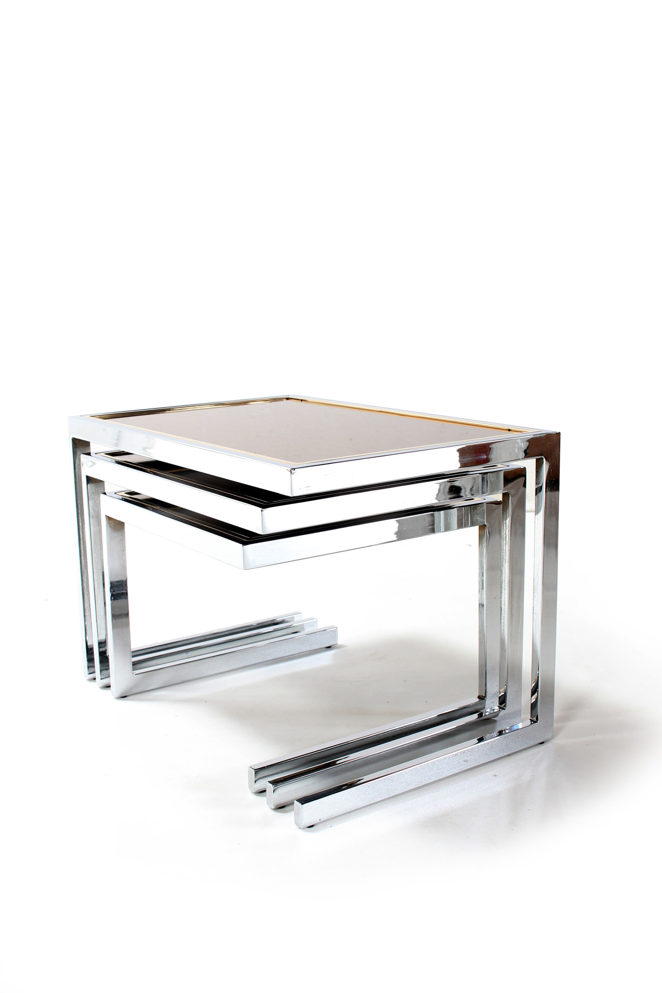 Belgo Chrom side tables, 23K Gold